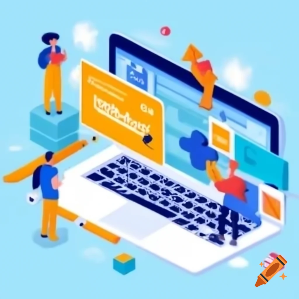 Creative illustration of fun file management concept