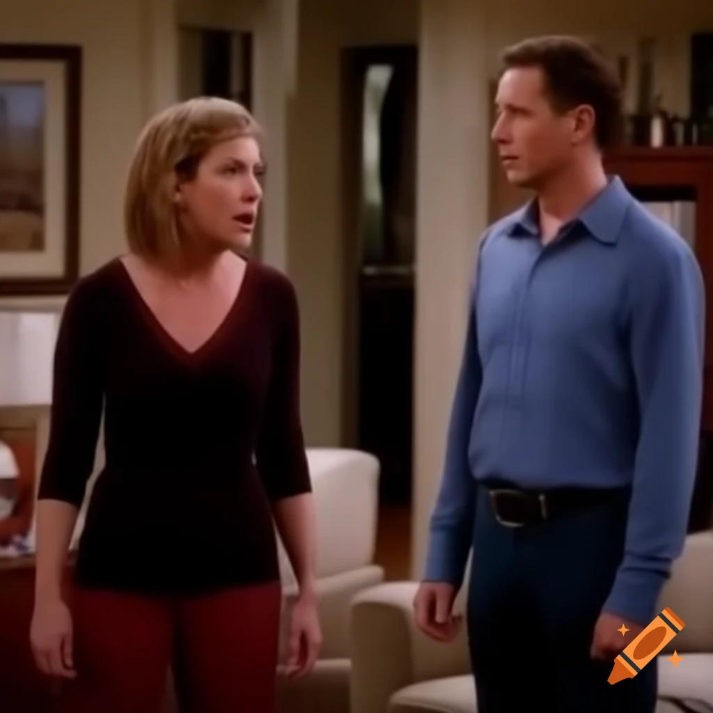 Couple arguing in living room
