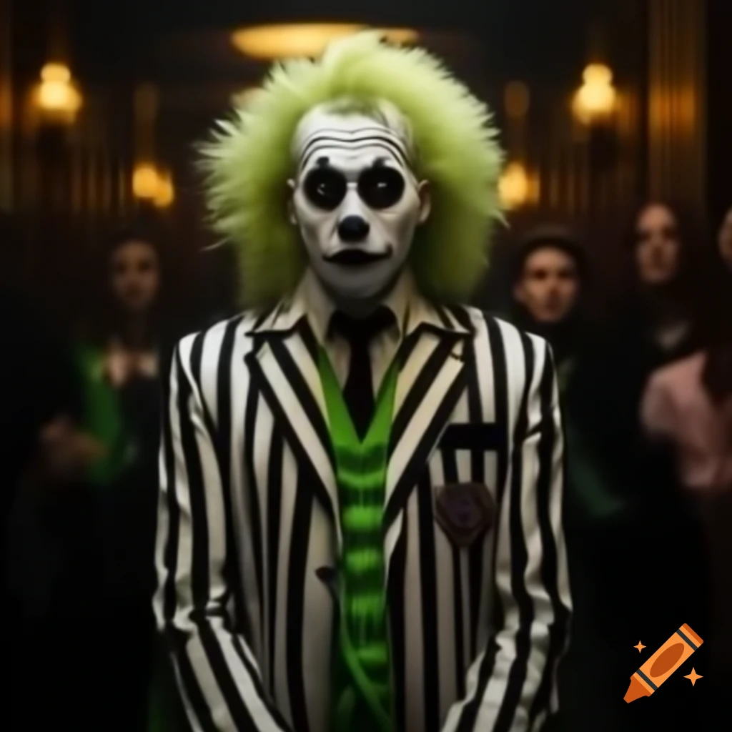 Michael Shannon portraying Beetlejuice character