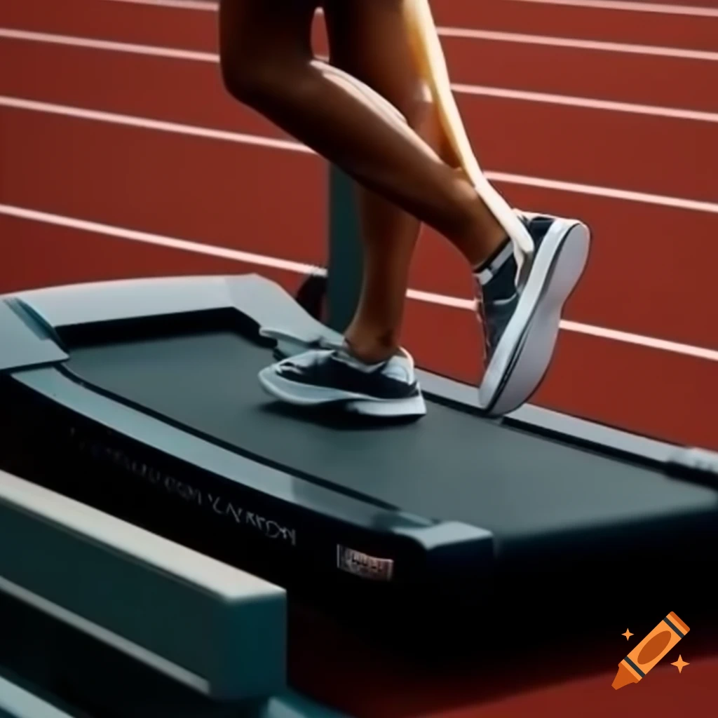 Treadmill on a track for exercise