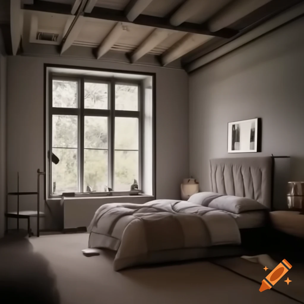 Empty and undecorated bedroom space