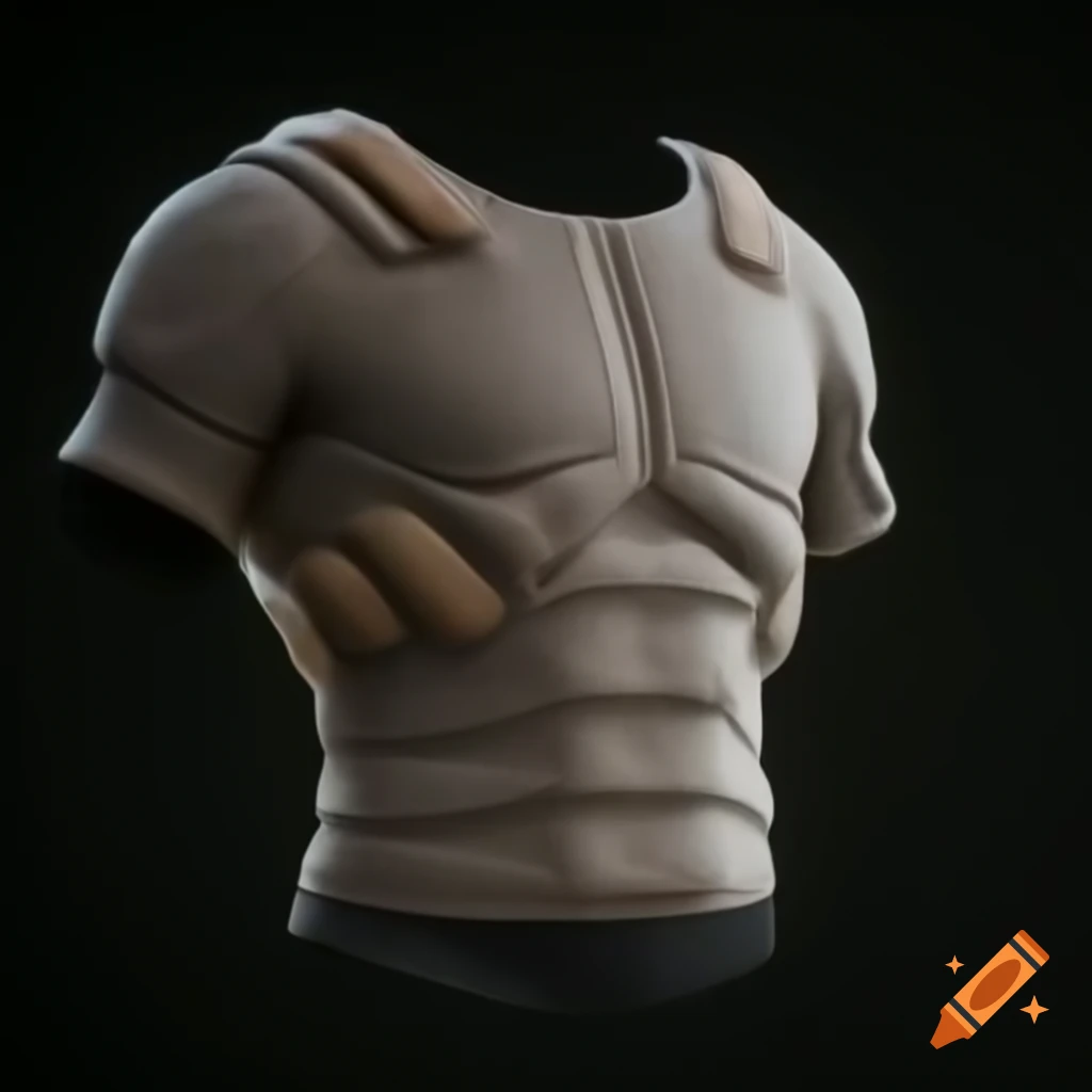 Ancient sci-fi compression shirt with bulky padding