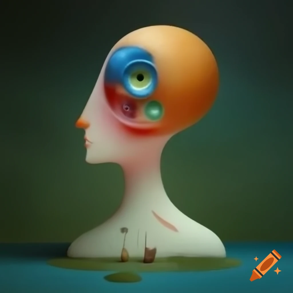 Surrealist artwork featuring dream-like imagery