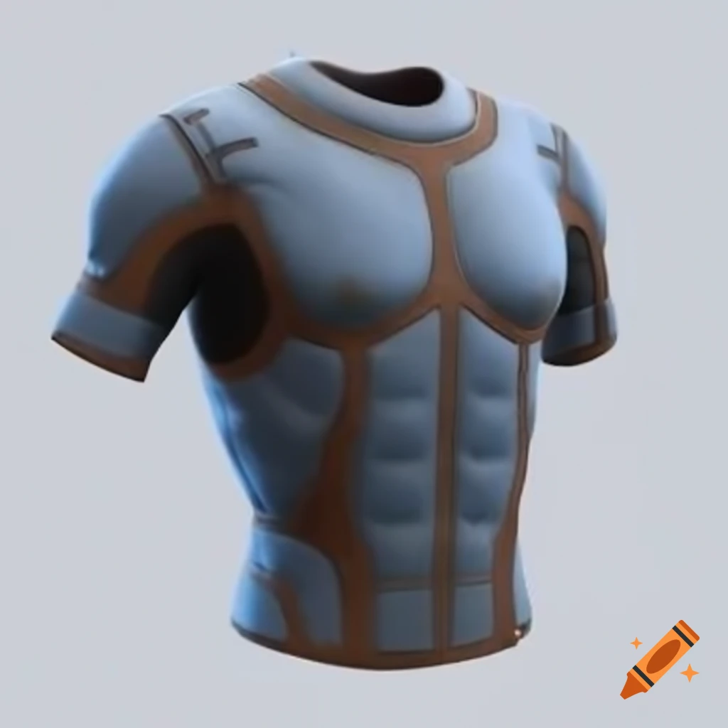 Ancient sci-fi compression shirt with bulky padding