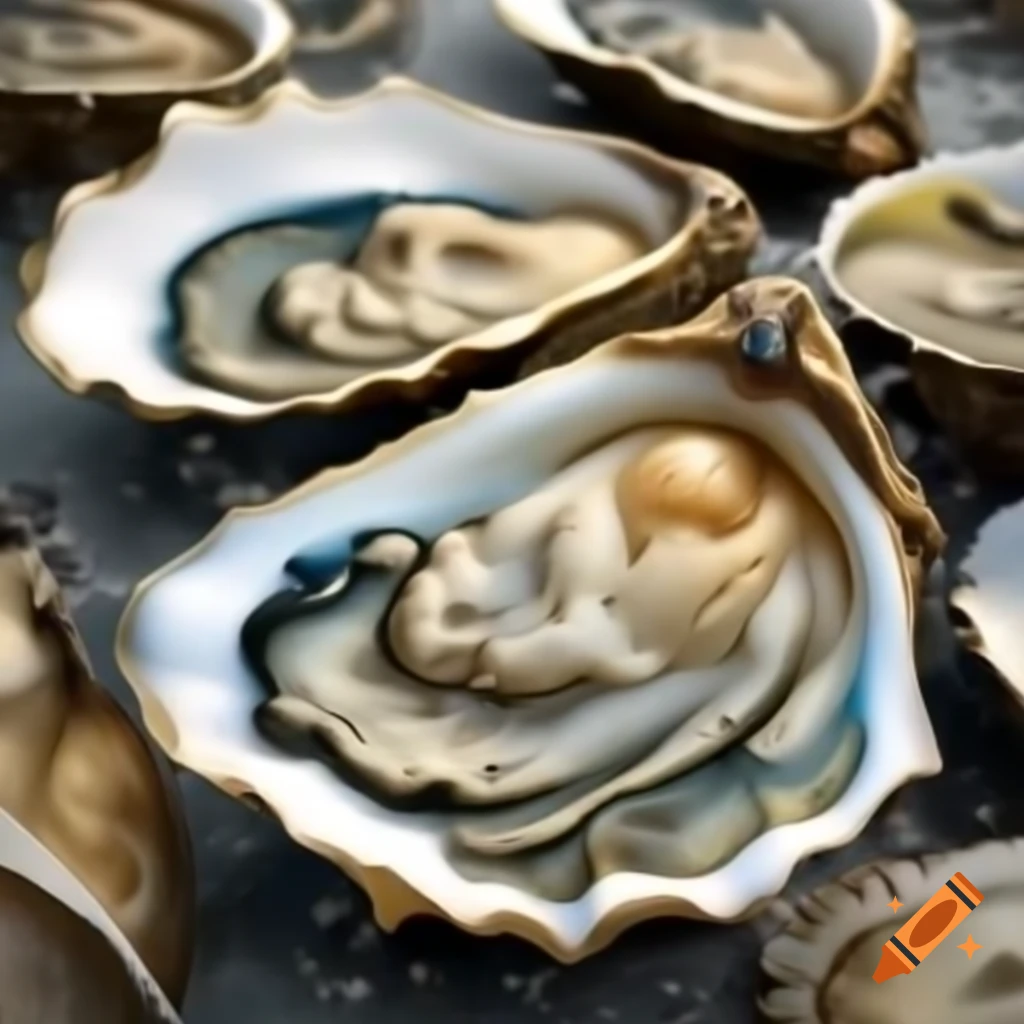 Realistic depiction of dancing oysters