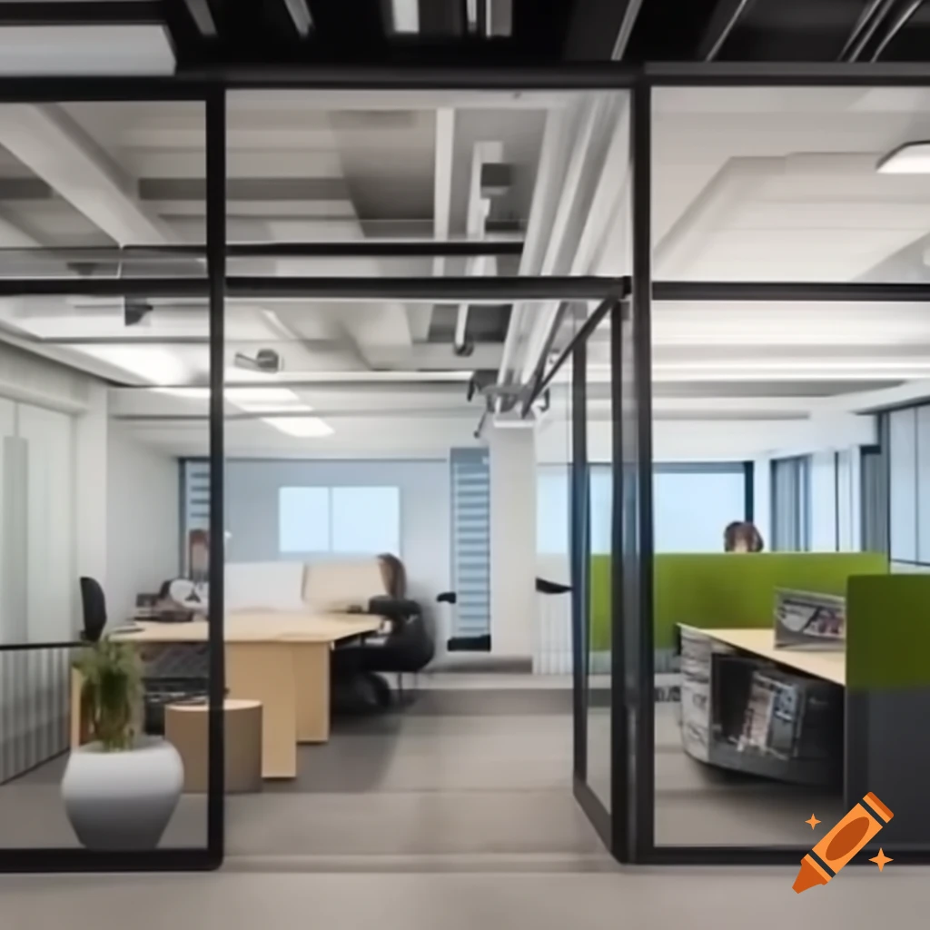 Modern Silicon Valley style office space suitable for blog video background