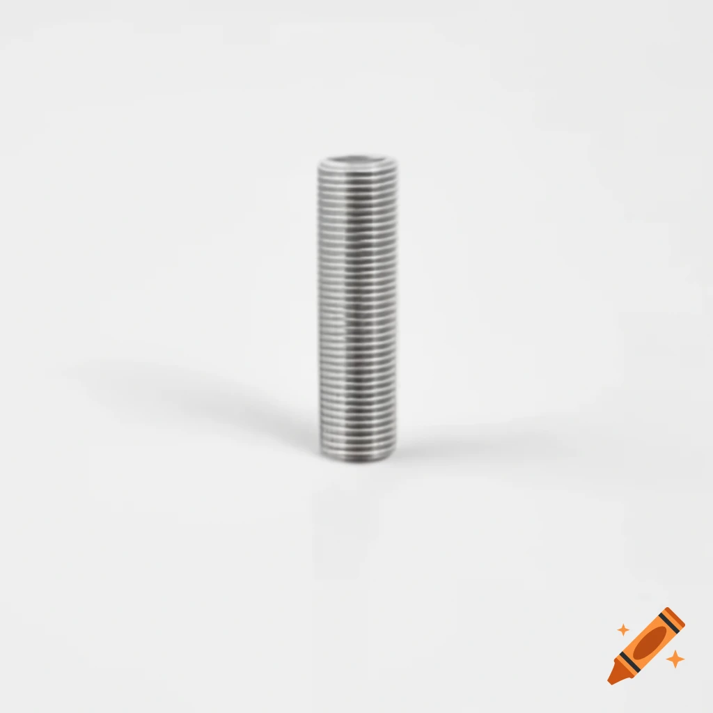 Threaded bar on white background