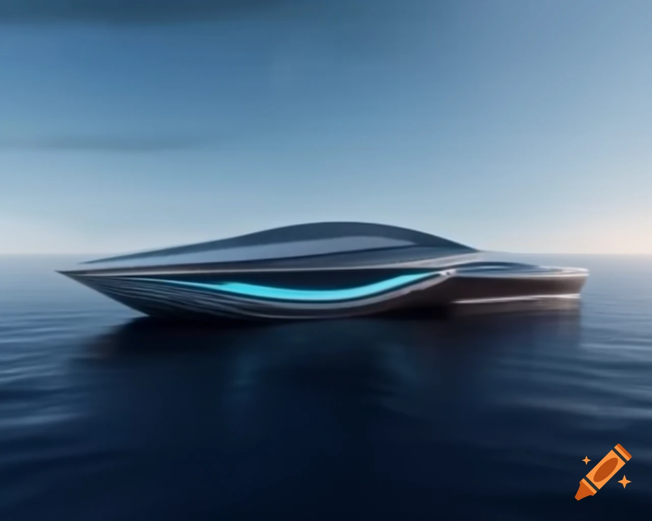 Futuristic design of a boat