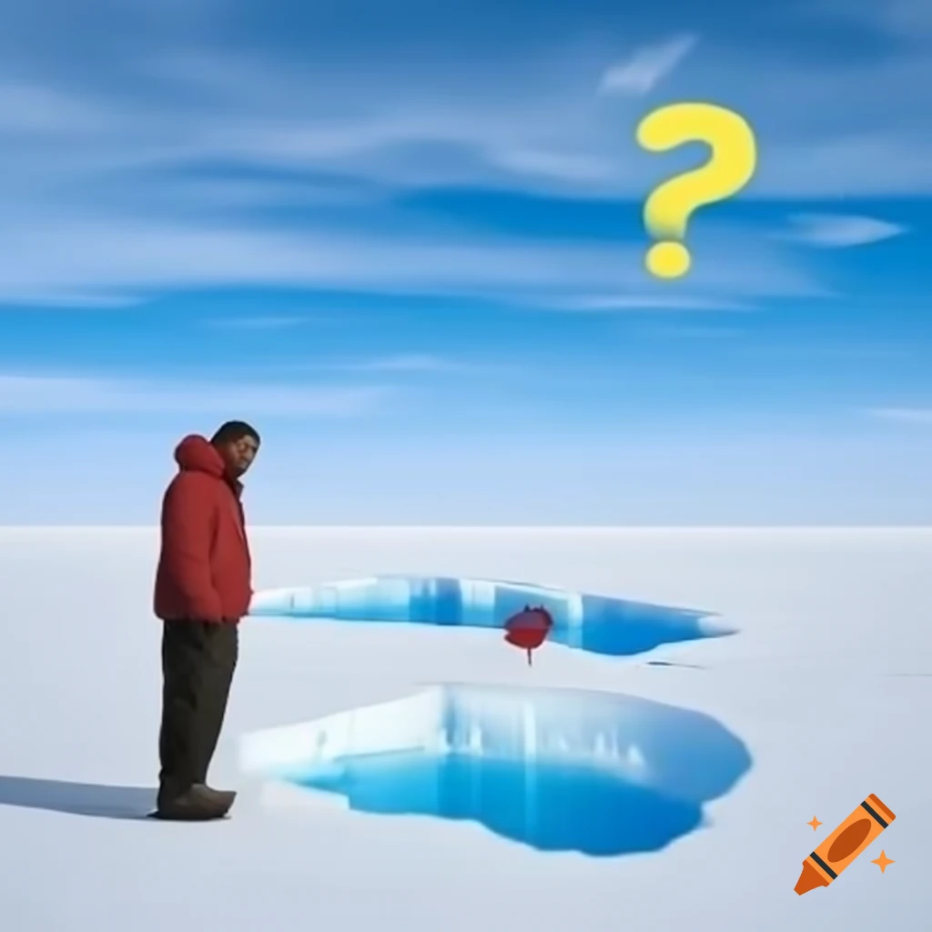Will Smith in Antarctic tundra with confused cartoon character