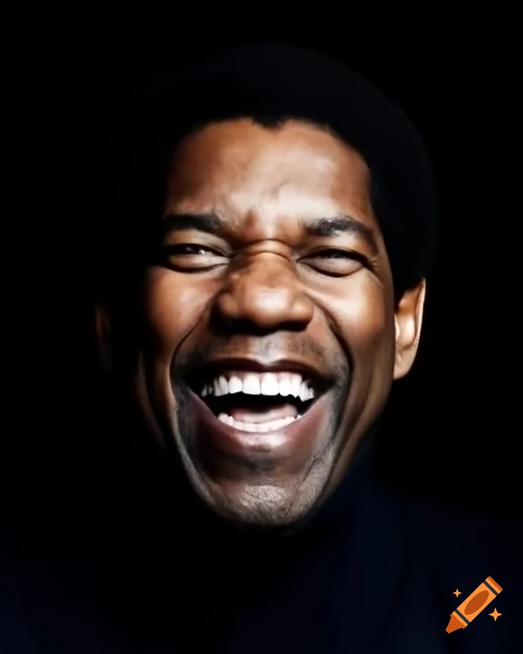 laughing-disembodied-head-of-denzel-washington-on-black-background-on