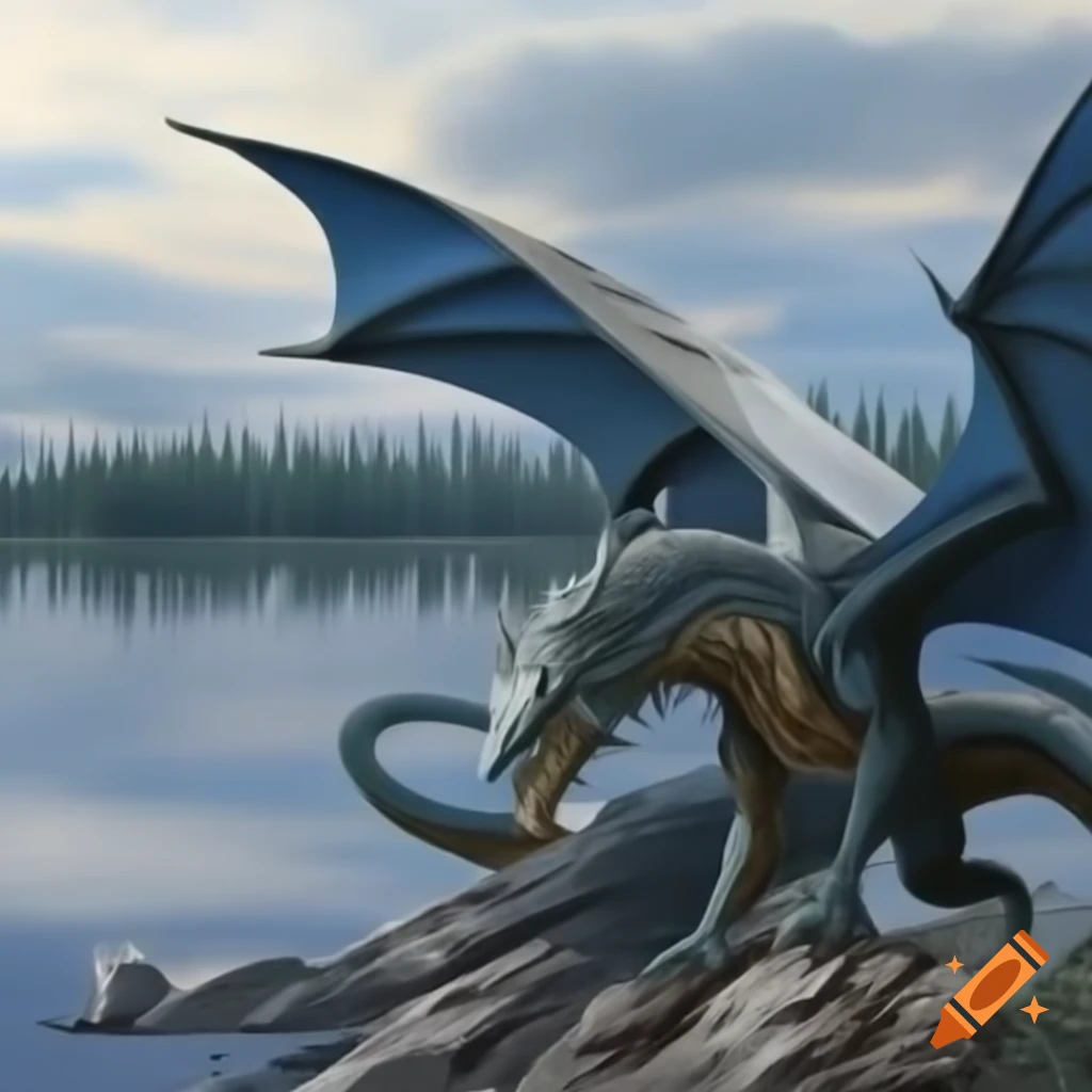 Landscape of southern Finland featuring a dragon