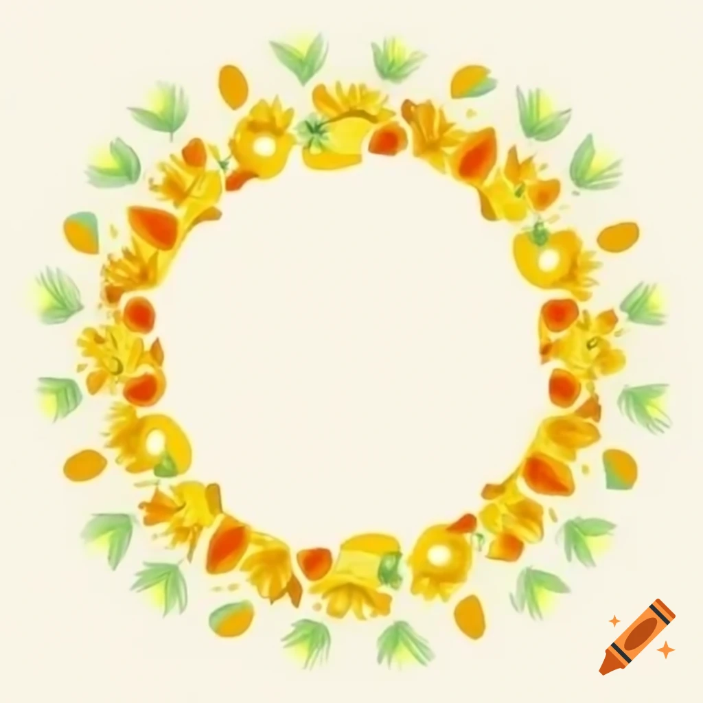 Circular arc created with Romanian yellow flowers