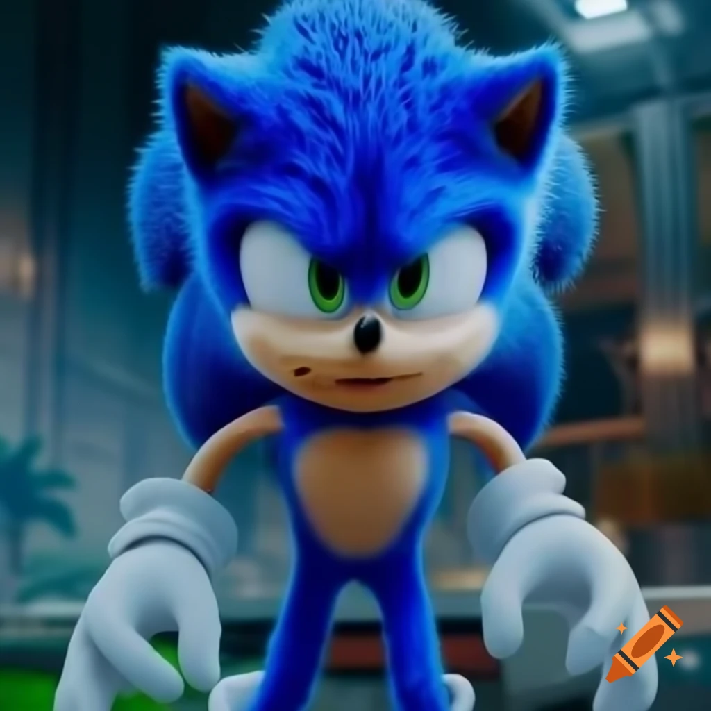 Sonic the Hedgehog character in dynamic pose