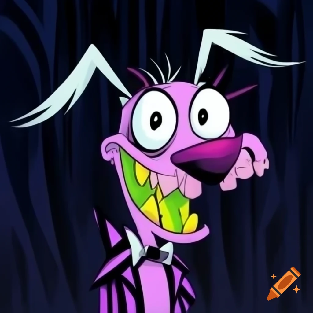 Beetlejuice cartoon crossover with Courage the Cowardly Dog