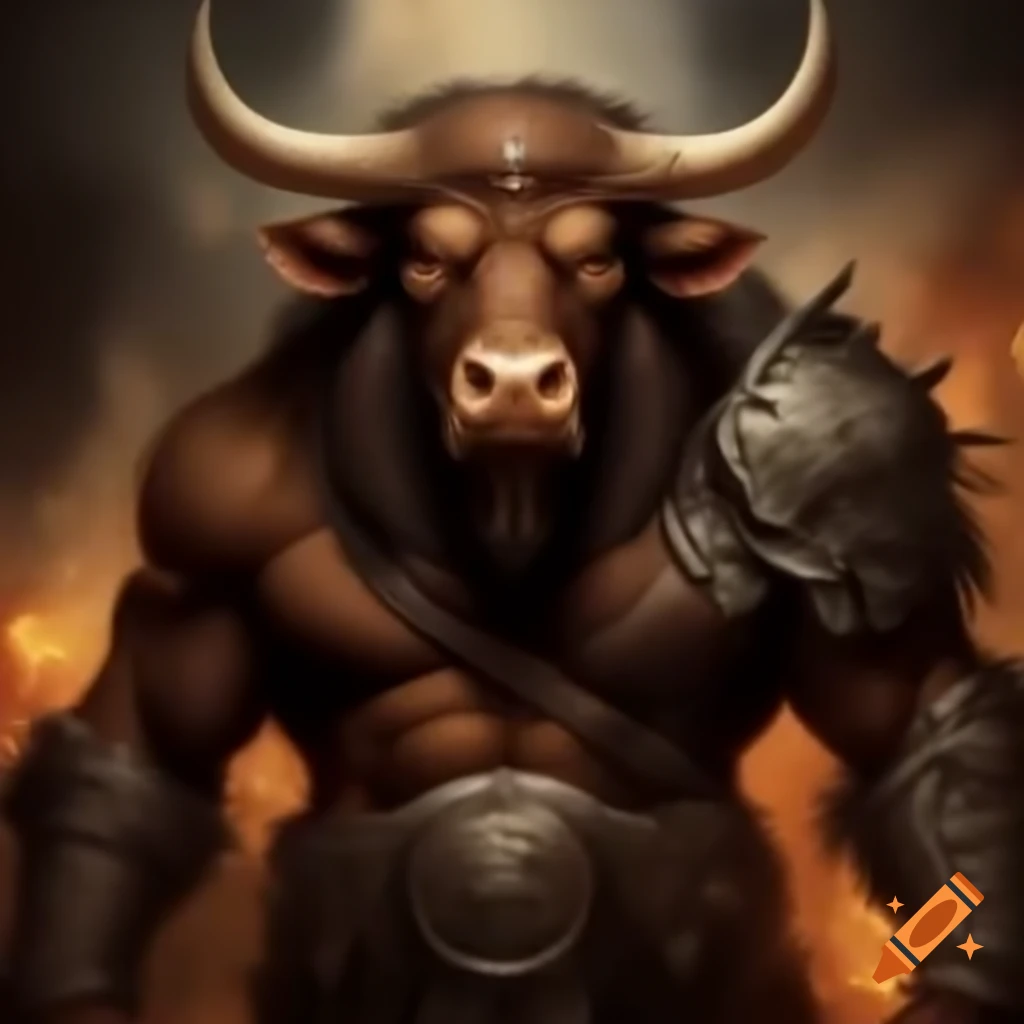 Minotaur representation, mythical creature