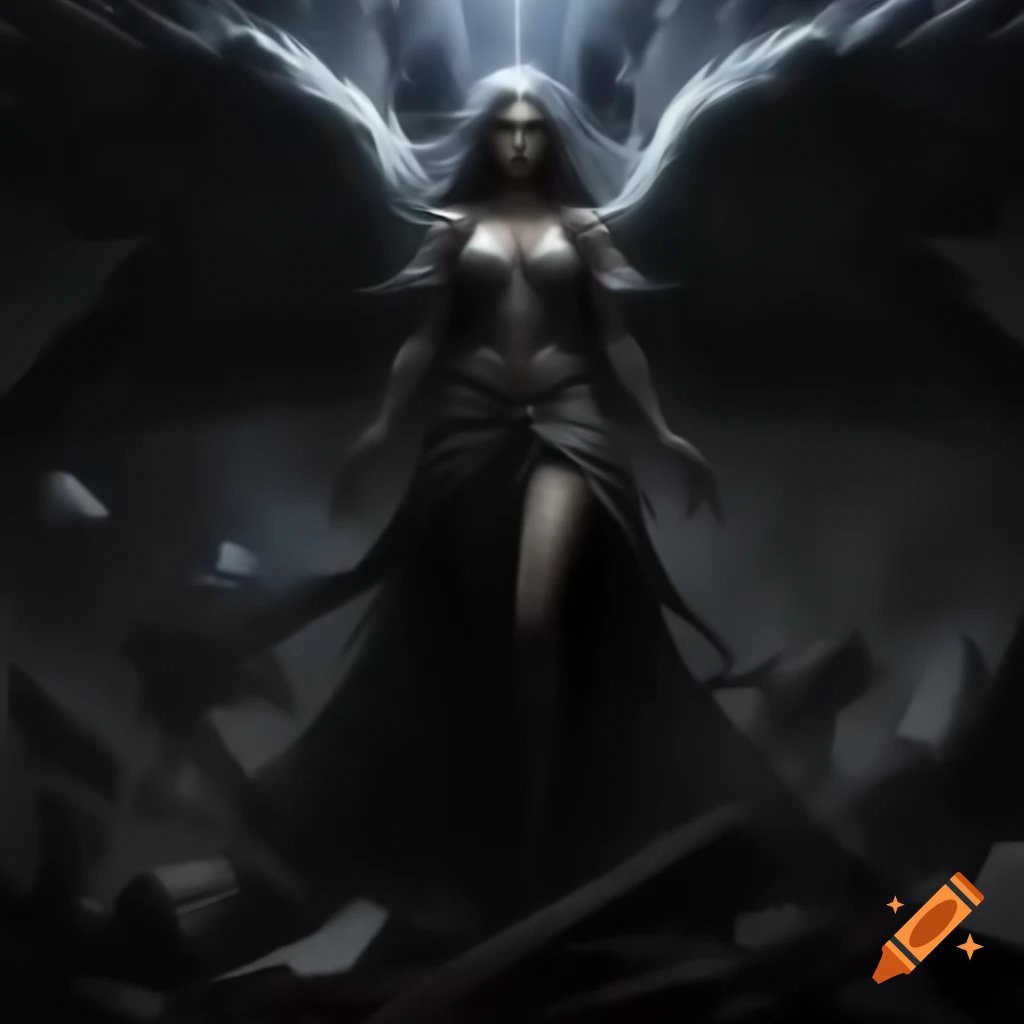 Intense dream realm battle scene with radiant character Aurelia