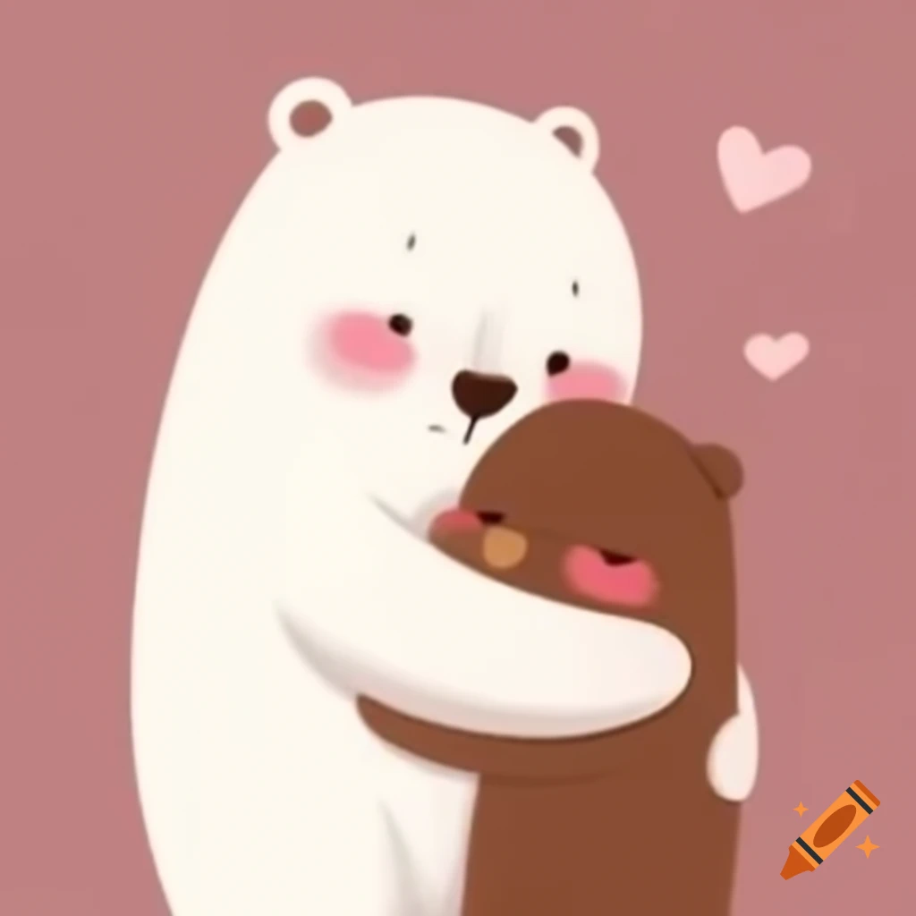 Animated white bear on craiyon