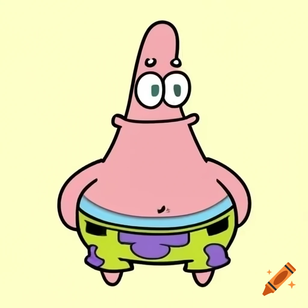 Squidward from SpongeBob with a stylish moustache