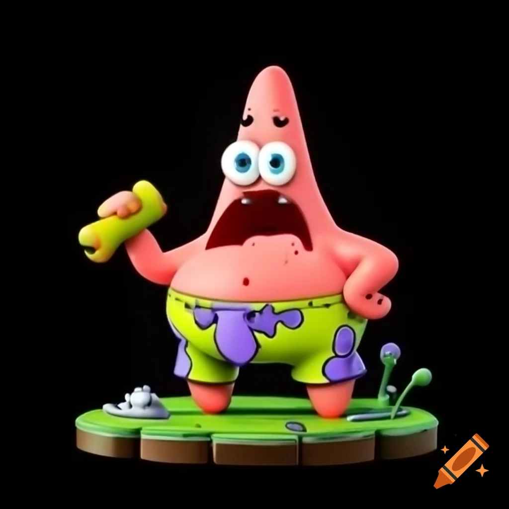 Squidward Character Holding A Gun On Craiyon