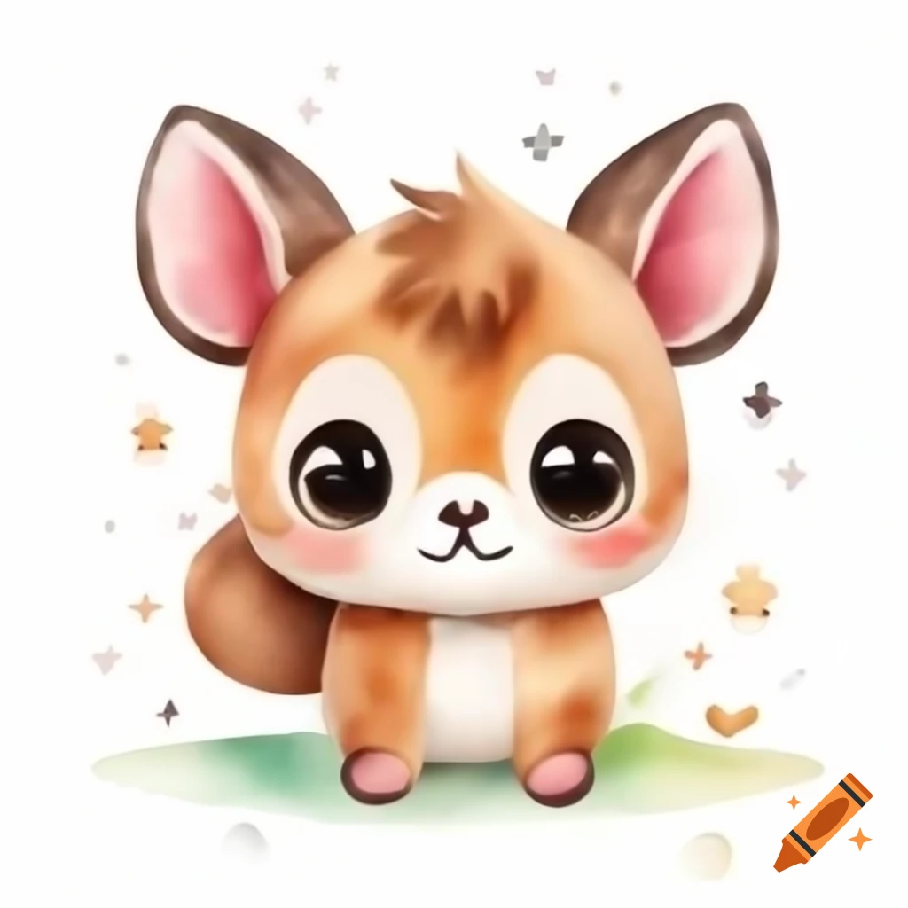 Cute animal sticker design