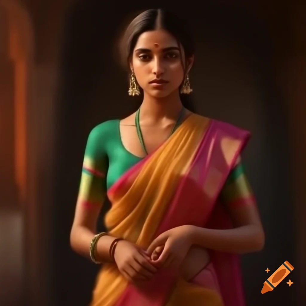 Woman wearing a traditional saree