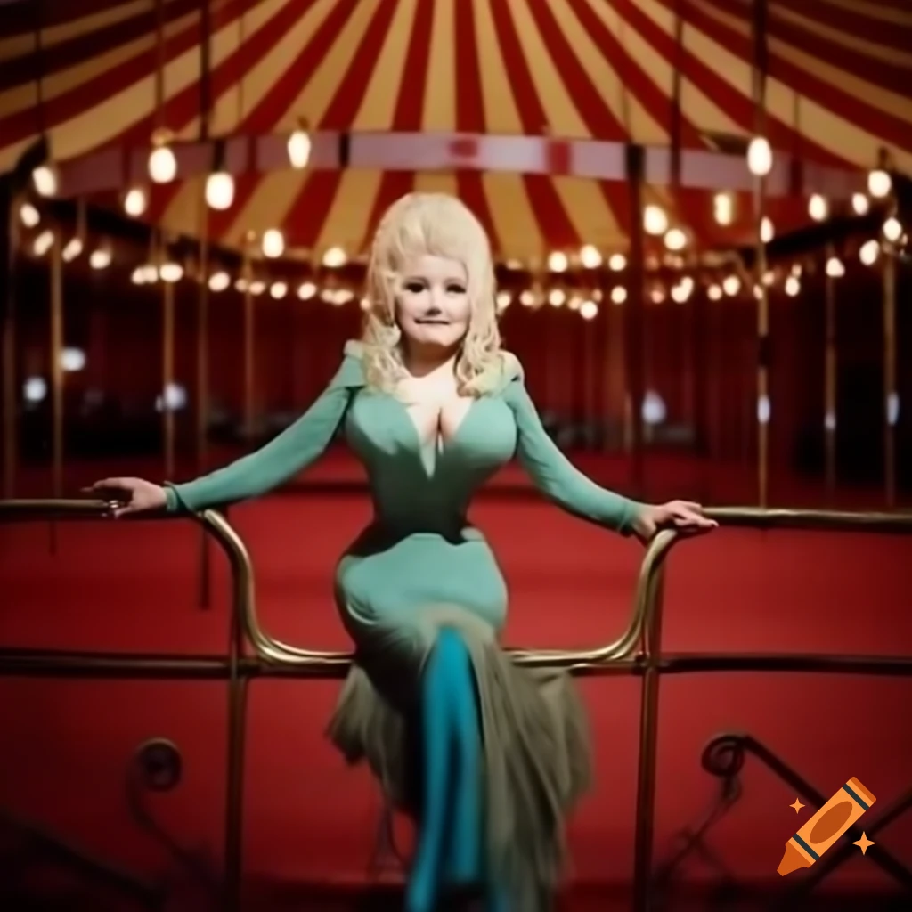 Dolly Parton performing at a circus