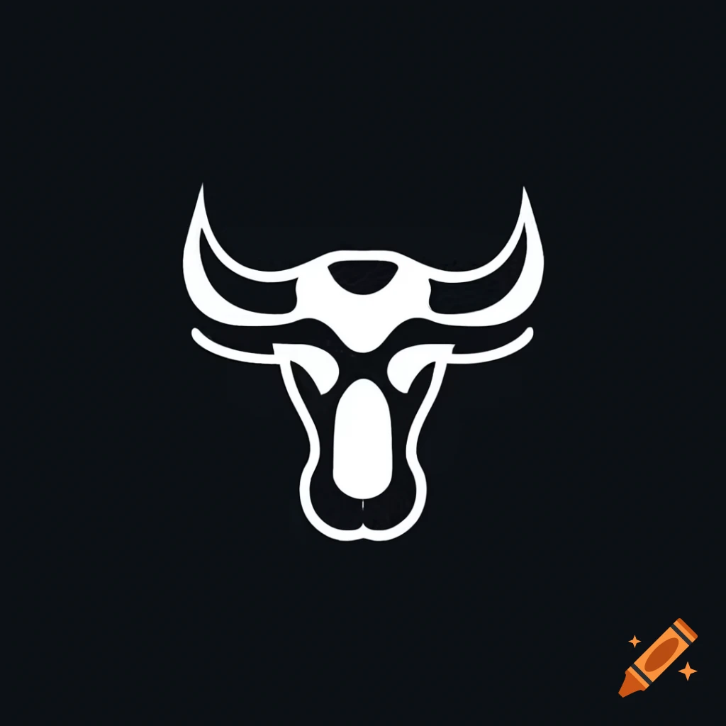 Simple and modern design of a bull head