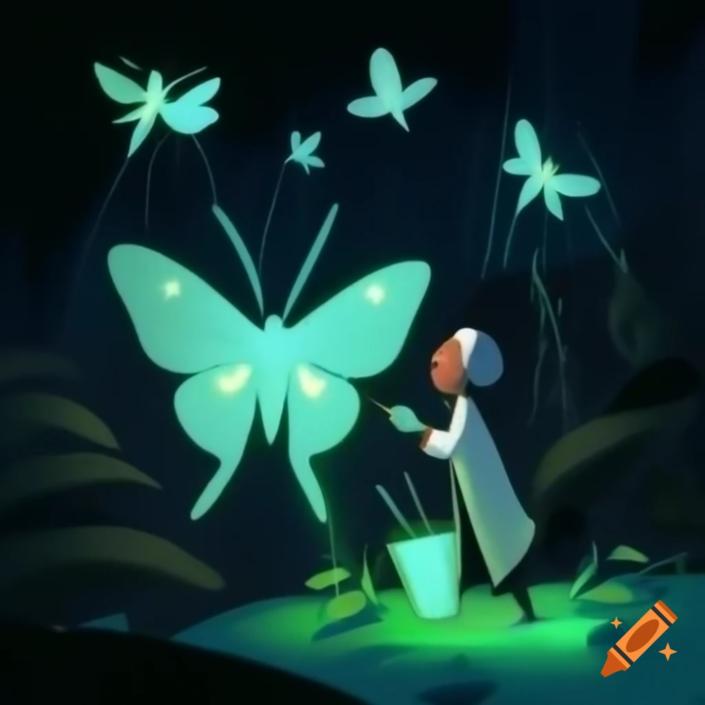 Scientists studying moths using light traps