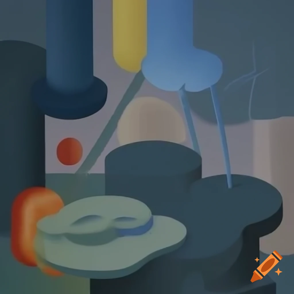 Surrealist abstract scene inspired by Belmer