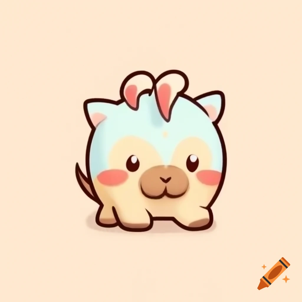 Cute animal sticker design