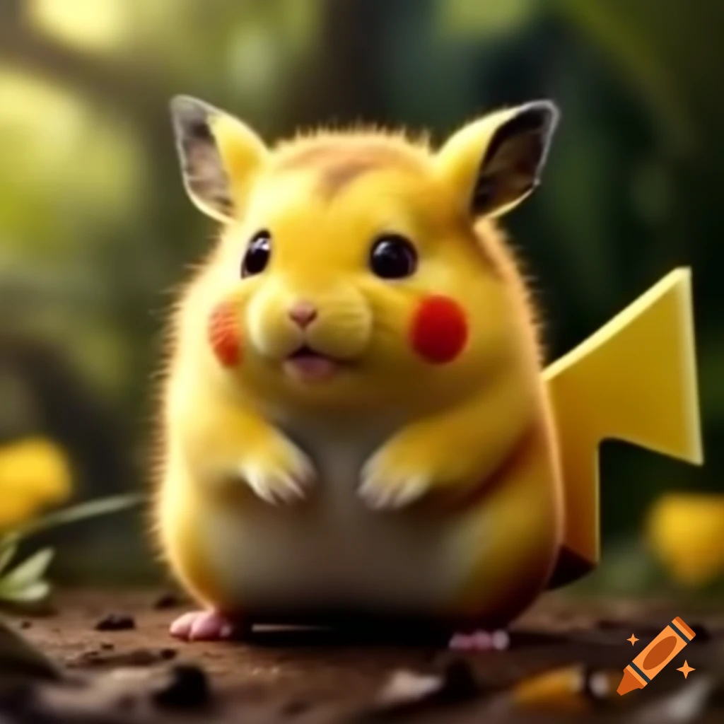 Cute Pikachu styled like a hamster