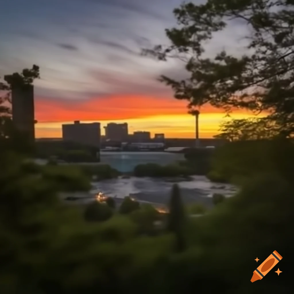 mall-interior-with-trees-and-sunset-in-the-foreground-on-craiyon