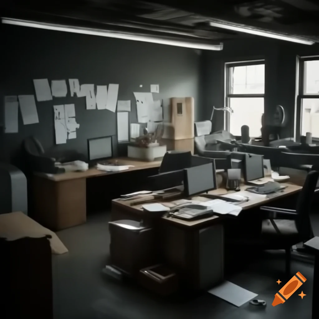 Before and after transformation of an office space, cluttered to clean and modern