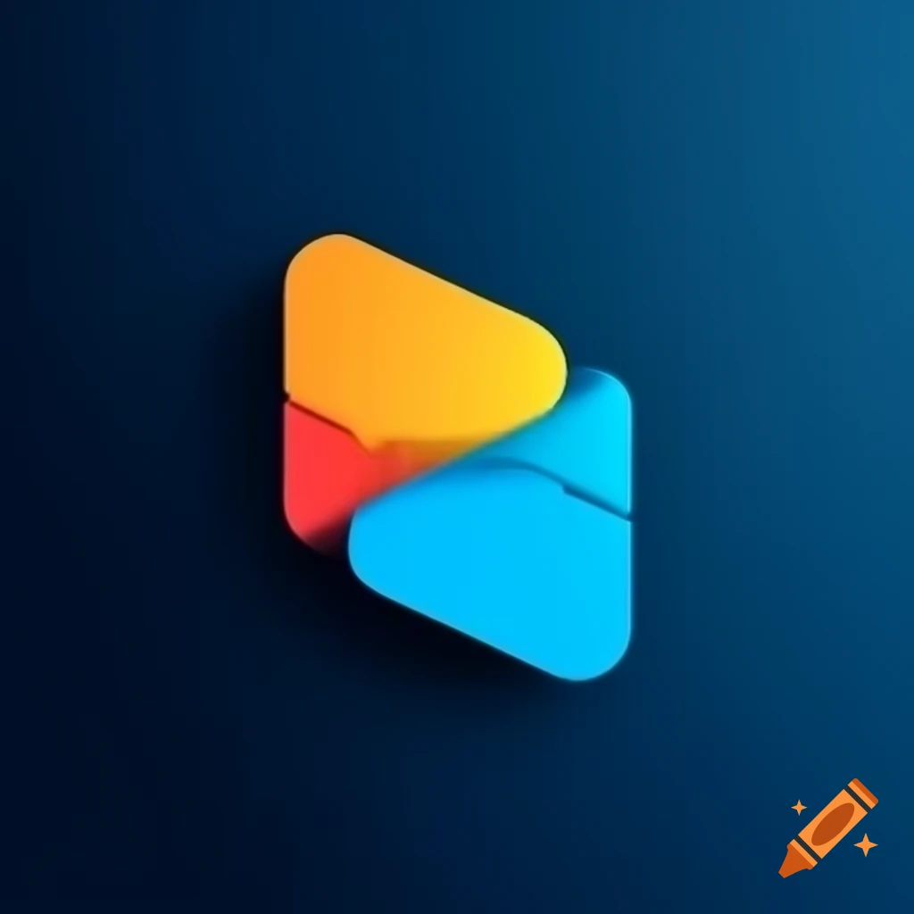 Minimalistic modern laptop wallpaper featuring blue rectangle logo
