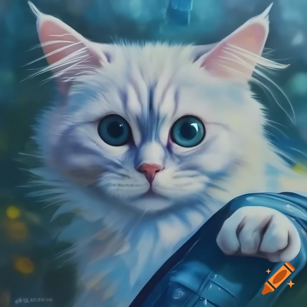 Cat artwork inspired by Jean Monet