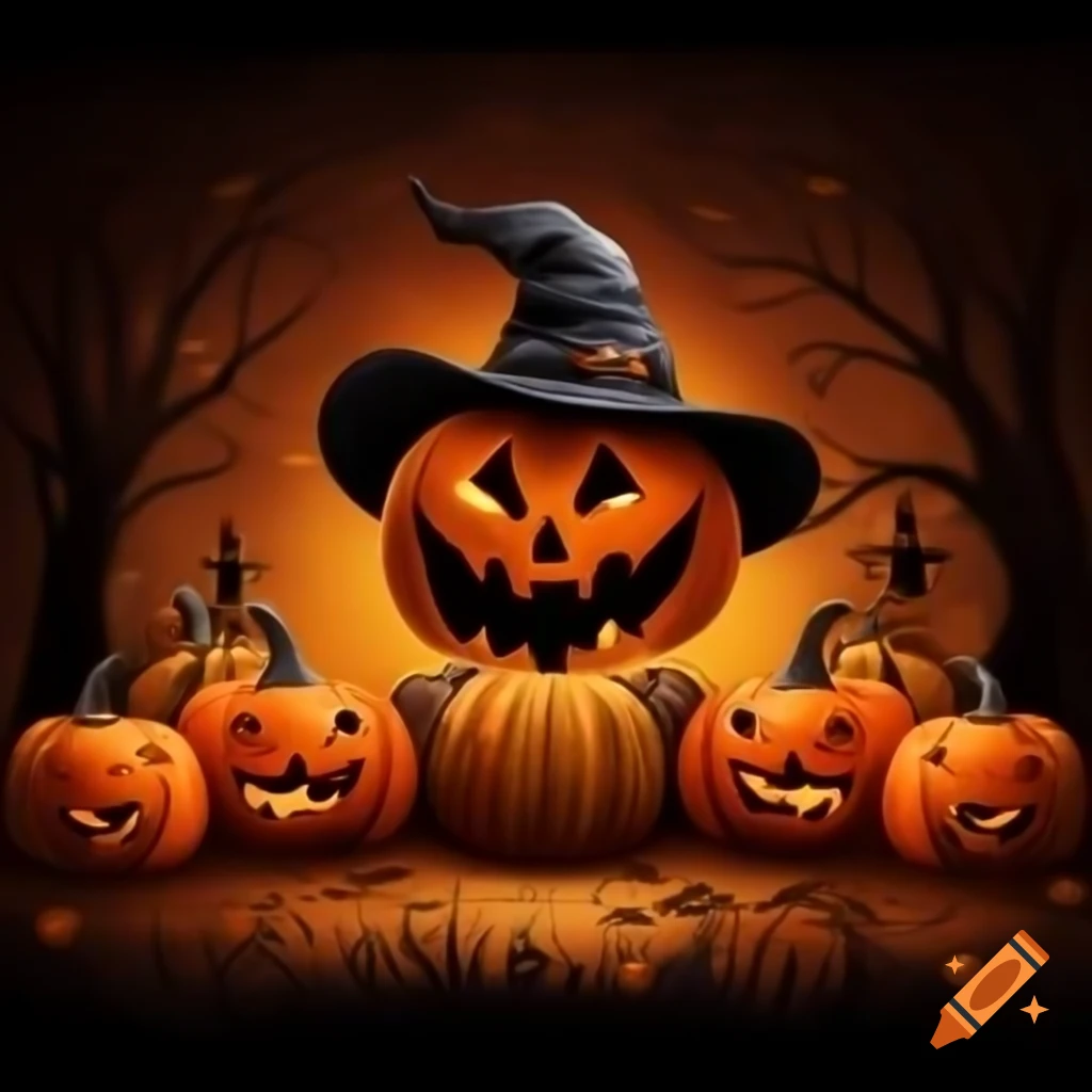 Halloween themed website background with spooky elements