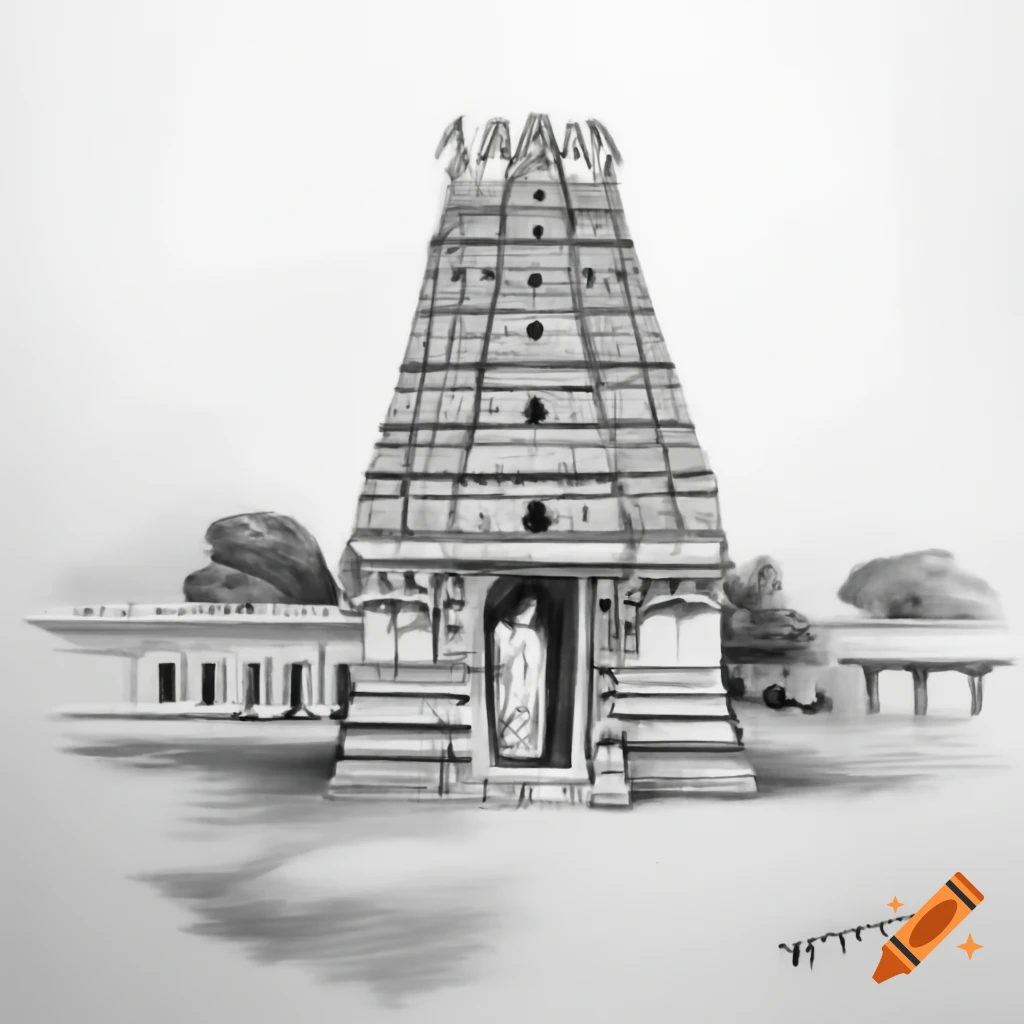Sketch of Padmanabhaswamy Temple