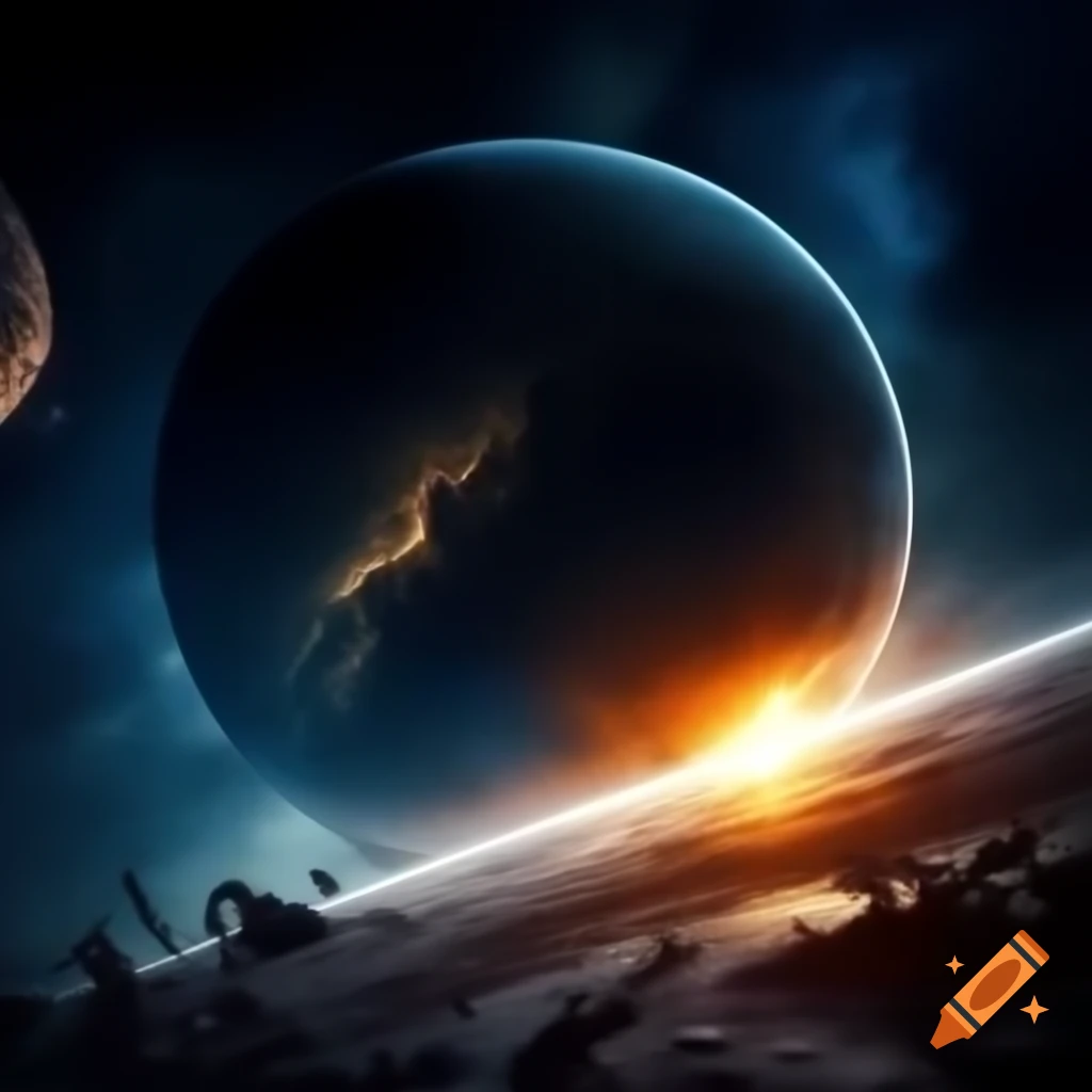 Terrifying planet with ominous features