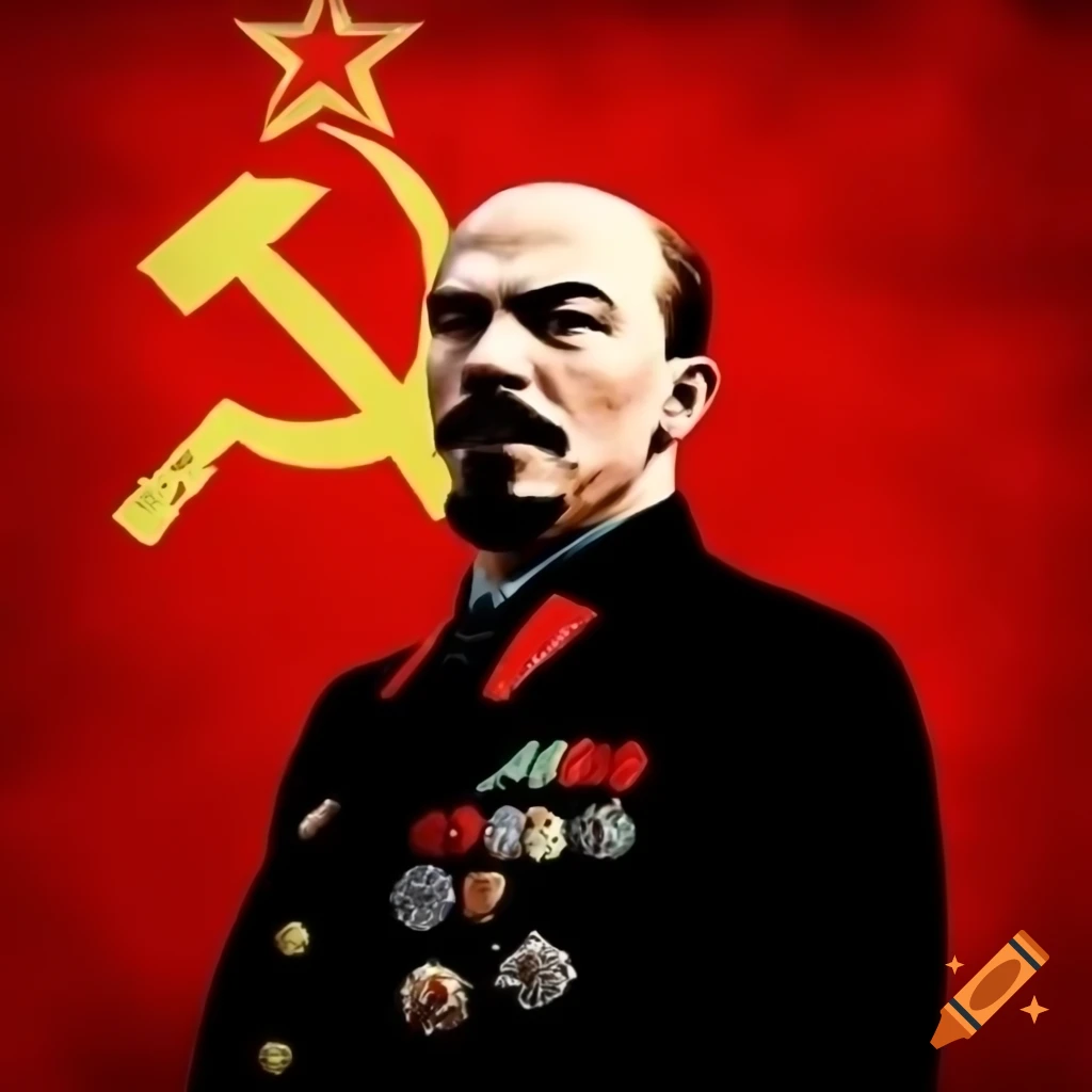 Lenin USSR themed wallpaper