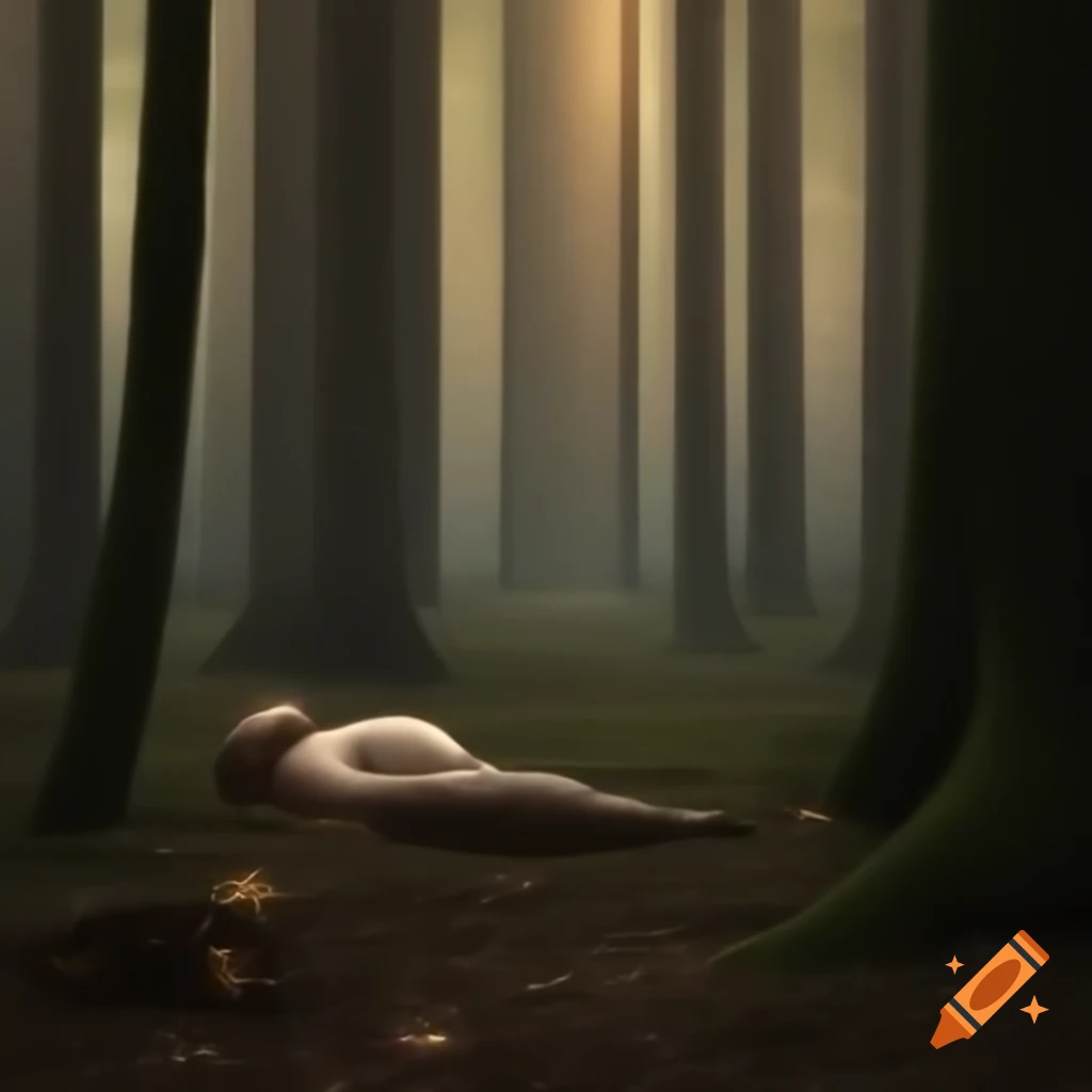 Serene forest grove creating a tranquil atmosphere