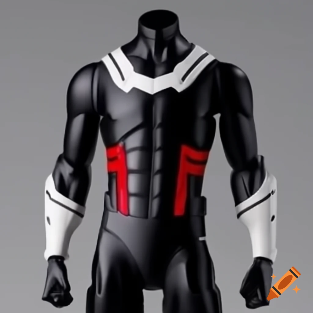 Black and red hero suit inspired by My Hero Academia