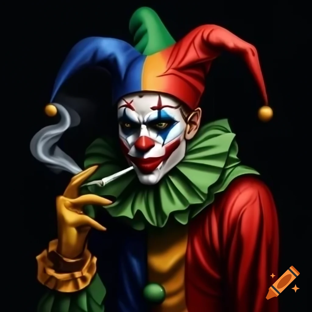 Jester character enjoying a relaxed moment