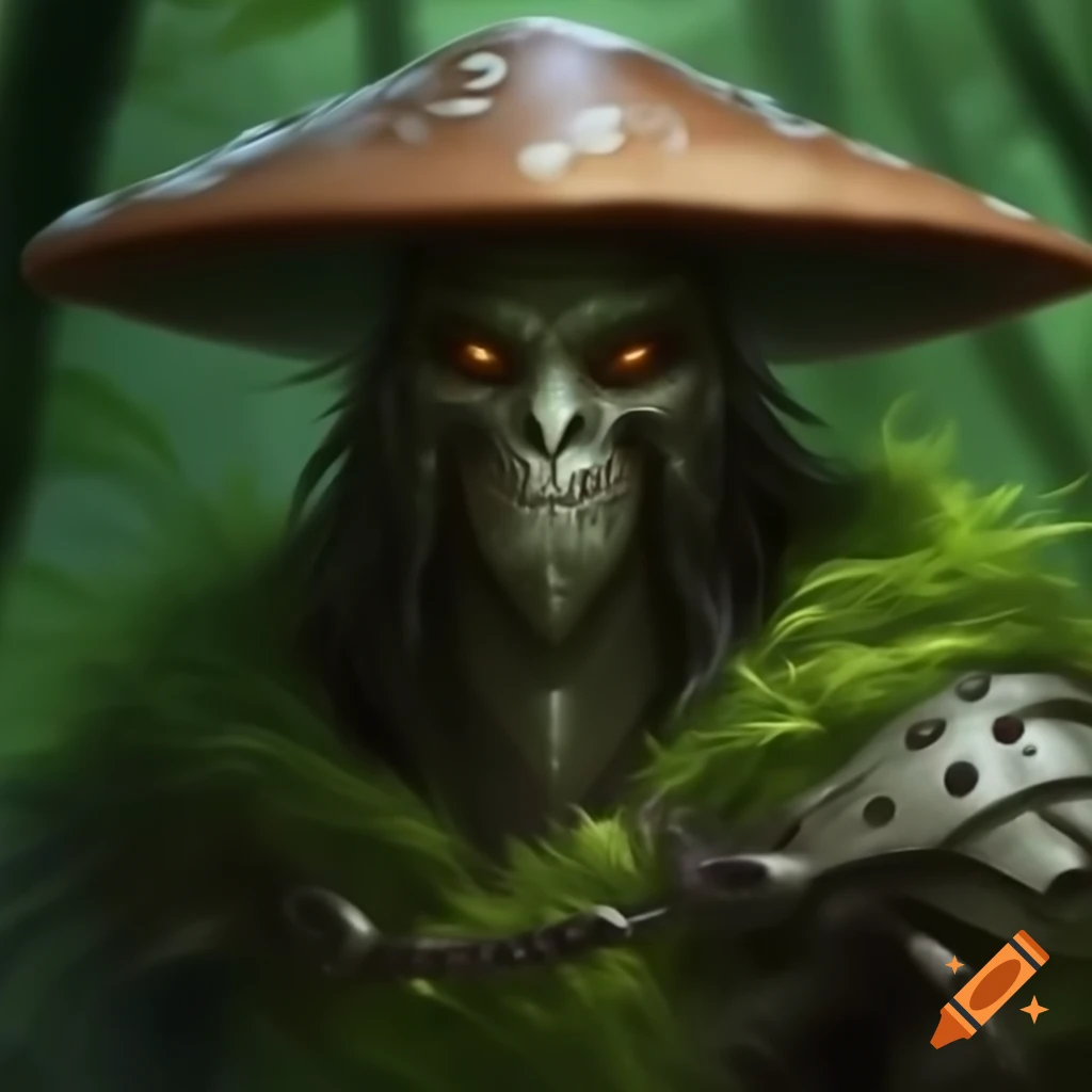 Ronin swamp fungus themed artwork in Magic: The Gathering style