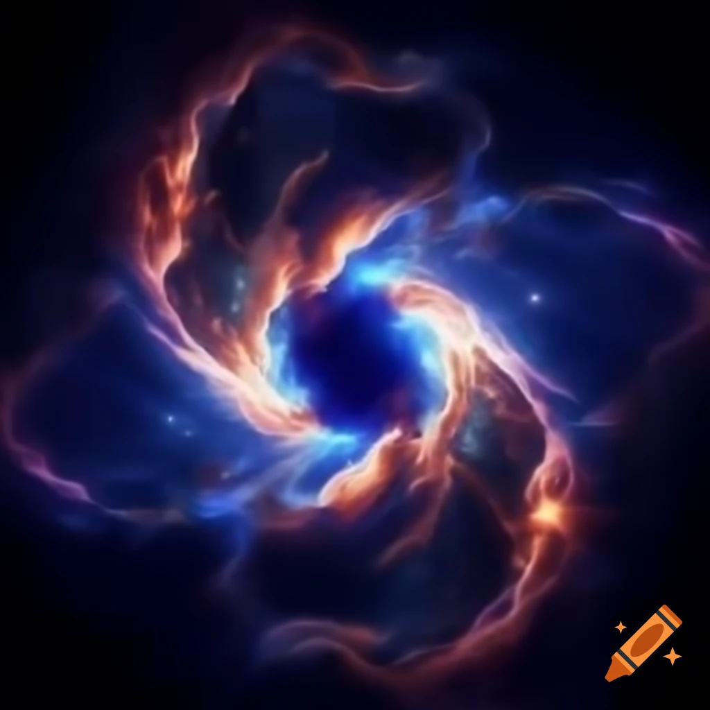 Abstract cosmic visuals with vibrant colors