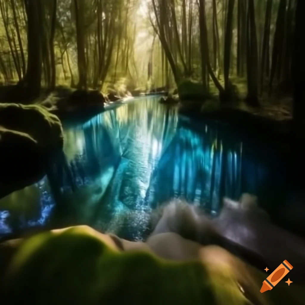 Serene forest grove evoking a sense of immersion and tranquility