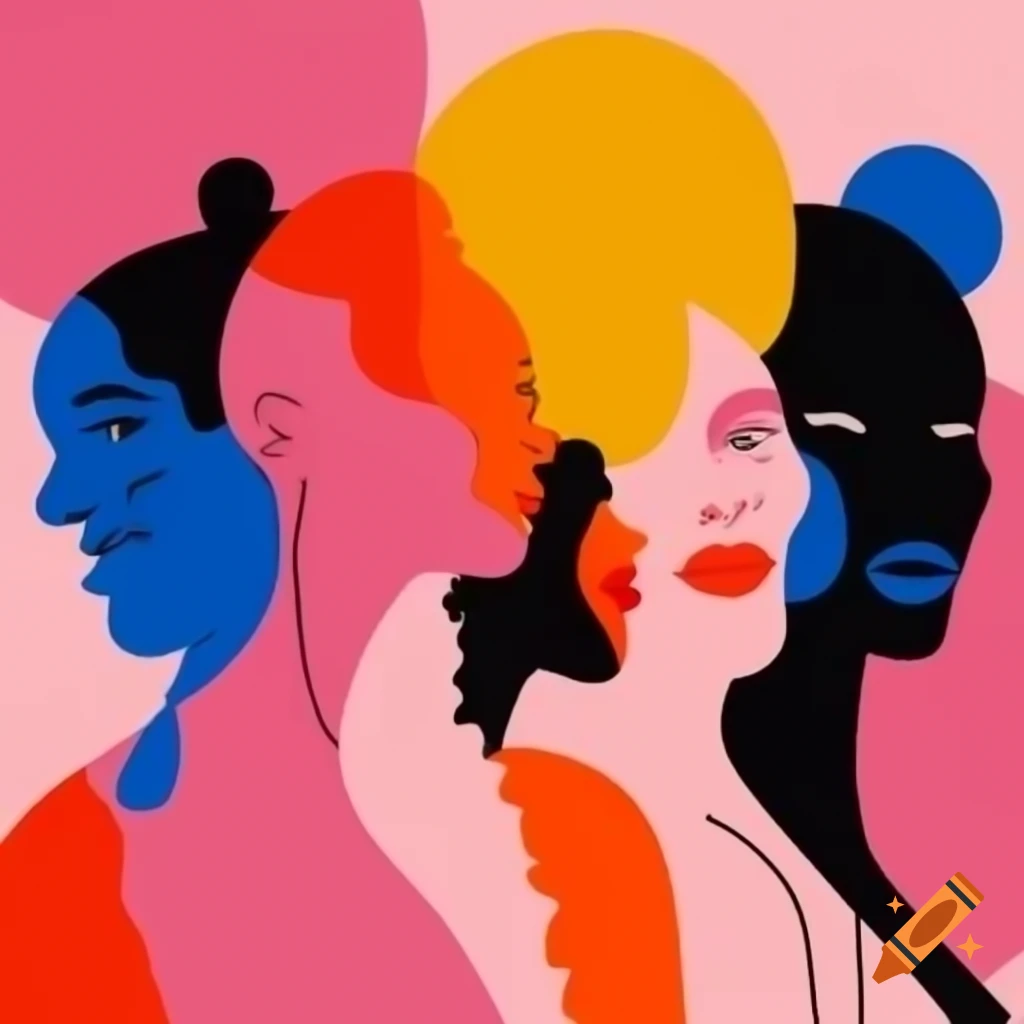Simple colorful and inclusive poster on women's health