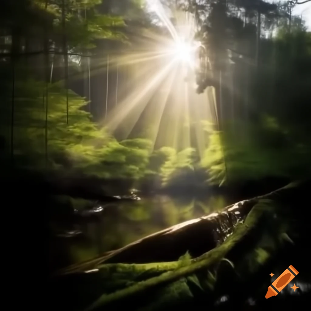 Serene forest grove evoking a sense of immersion and tranquility