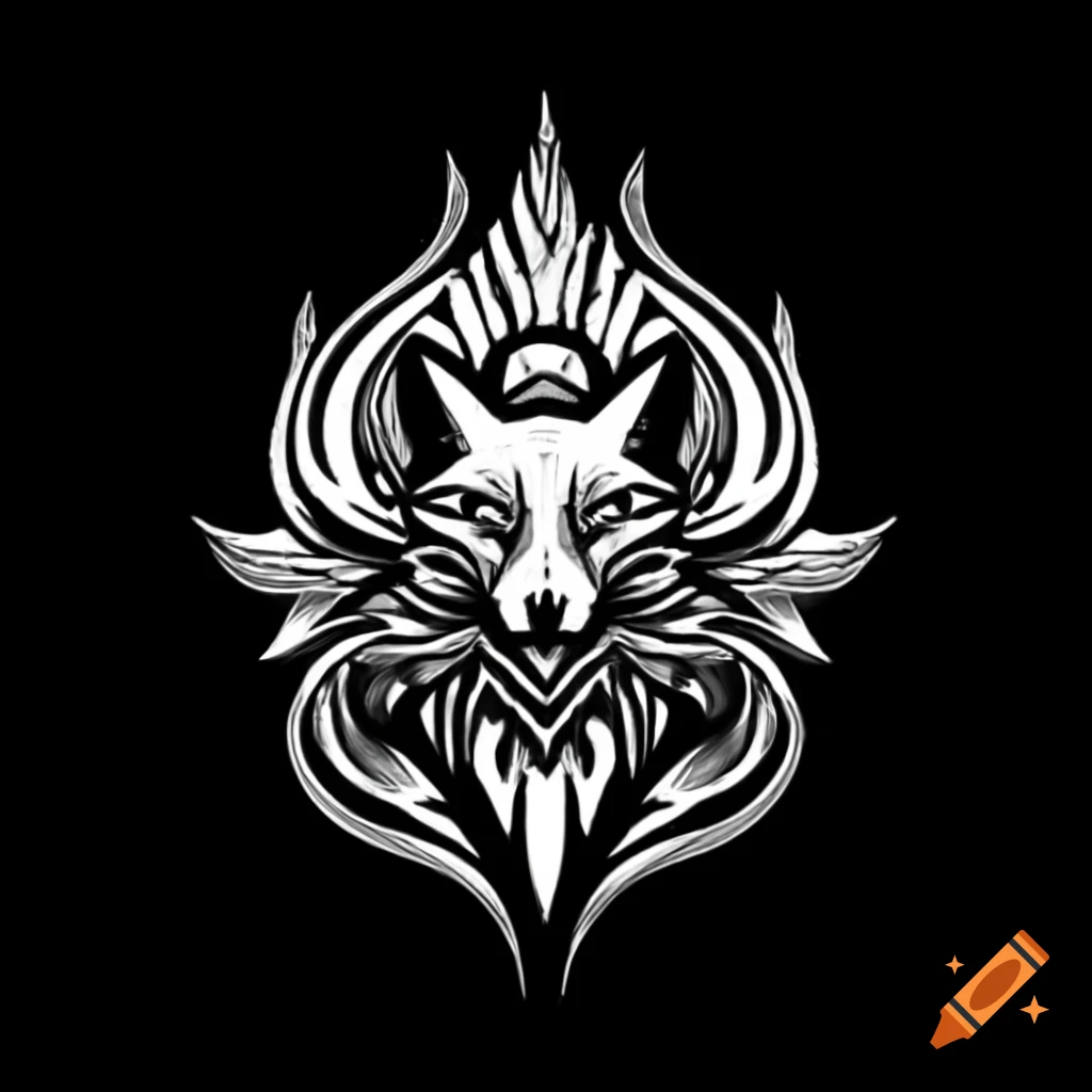 Japanese mythological kitsune representation