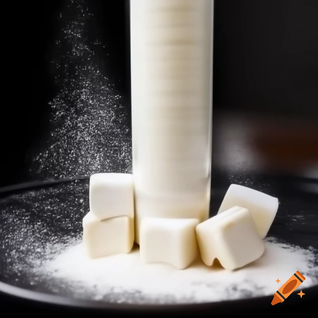 PLA tube dispenser containing 10 cubes of powdered milk
