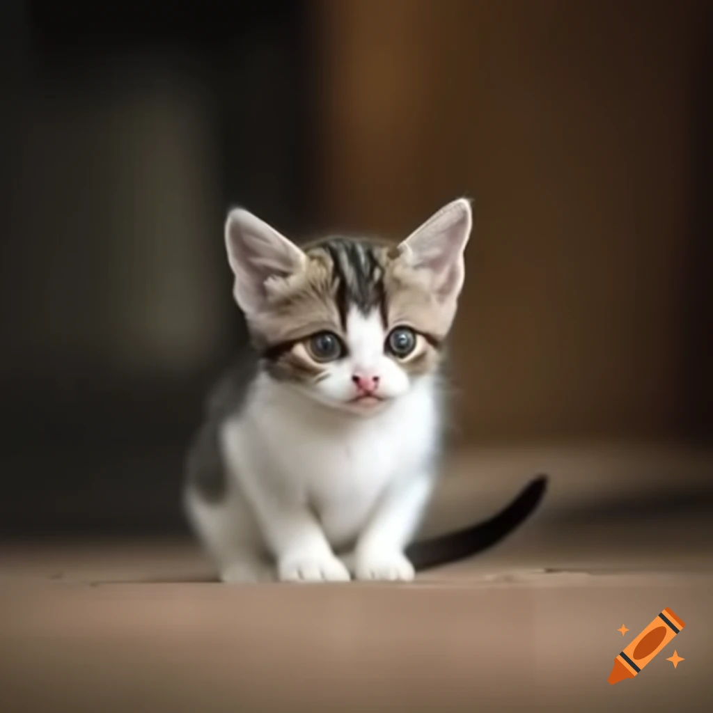 Small cat sitting quietly